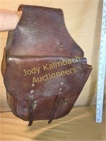 Vintage leather saddle bag