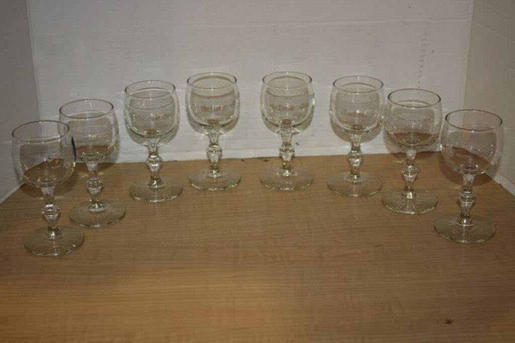 SET OF 8 "CHRISTIAN BROS." WINE STEMS