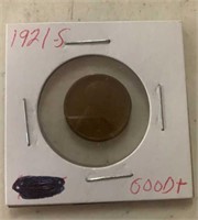 1921-S LINCOLN WHEAT BACK CENT