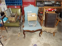 3 Chairs, Files, Speakers, VHS Rewinder-No Cord, s