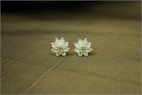 Flower Elegant Crystal Ear Stud Earrings