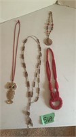 Red & owl necklaces