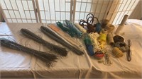 Lot of Hanger Wire, Rope & Package Wrap &