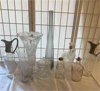 Vintage Crystal Vase & Other Unique Glassware