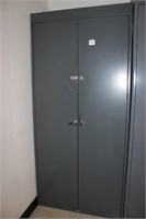 K.F. Cline 2 door metal cabinet
