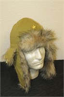 WW2 Japanese Cloth / Fur Lined Flight Helmet-Repro