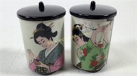 Vintage Geisha Handless Mugs