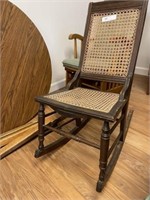Vintage Cane-seated Rocking Chair