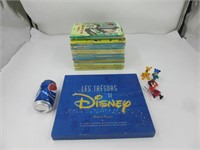 Plusieurs livres Disney + 3 figurines