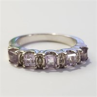 $140 Silver Amethyst Ring