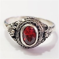 $120 Silver Garnet Ring