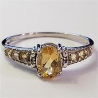 $120 Silver Citrine Ring