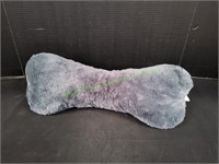 Grey Bone Plush Dog Toy