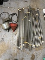Oil Funnels / Metal Rods / Trash Can