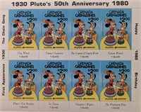 1980 Grenada  Pluto's 50th Anniversary Stamp Set