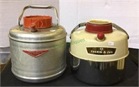 Vintage thermal jugs, one Featherflite and one