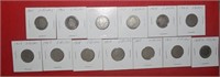 (13) Liberty V-Nickels 1900 to 1912-D Mix