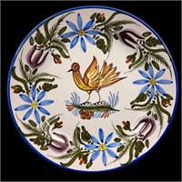 Hand Painted Manises Pottery Plate - 12" - Spain
