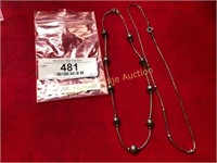 2 Beaded Necklaces - .925 Silver