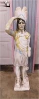 Chalkware cigar store Native American Indian,