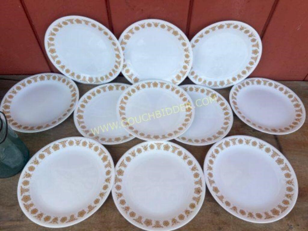 Corelle Butterfly Gold 11 Lunch Plates