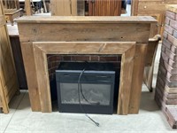 51x41x8 Wood Mantle and Electric Fireplace PU ONLY