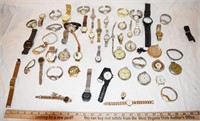 LOT - VINTAGE POCKET & WRISTWATCHES - UNTESTED
