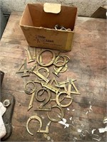 Lot Of Brass Numbers And Hooks.