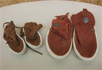 2 Pair Of Traditional Style Native Moccasins