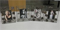 4 Metal Framed Marilyn Monroe Photos