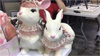 Ceramic bunny set