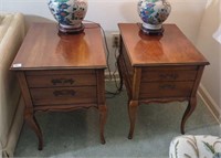 Pair of Vintage French Provincial end tables.