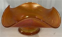 Orange Carnival Glass Bowl