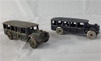 Set of cast iron cars