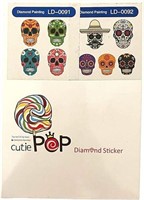Cutie Pop Diamond Stickers 9 Sugar Skulls Muertos