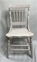 Wooden Child’s Chair Painted White