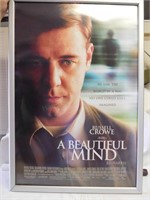 Original " Beautiful Mind " film release poster