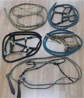 Canvas Horse Halters & Leads + (5)