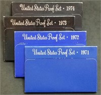 1971, 1972, 1973, 1974 US Mint Proof Sets MIB
