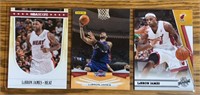 (3) LeBron James Basketball Cards