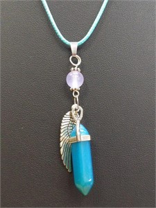 18" necklace with angel wing pendant