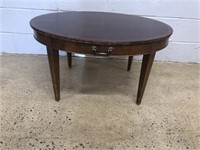 Oval Mahogany 1-drawer Coffee Table
