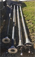 Metal tall light poles measures 142” long