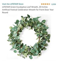 LIFEFAIR green eucalyptus leaf wreath