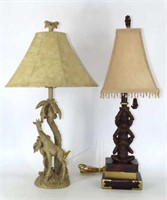 Monkey & African Table Lamps