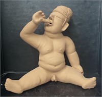 (AE) Asian Inspired Terracotta Style Sculpture.