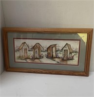 FRAMED OUTHOUSE PICTURE