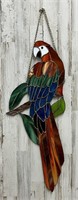 Hanging Stained Glass Macaw
