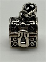 Sterling Silver Treasure Box w/ Latch Pendant