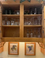 Glass Cup Sets and 2 Picture Frames 12”x10”